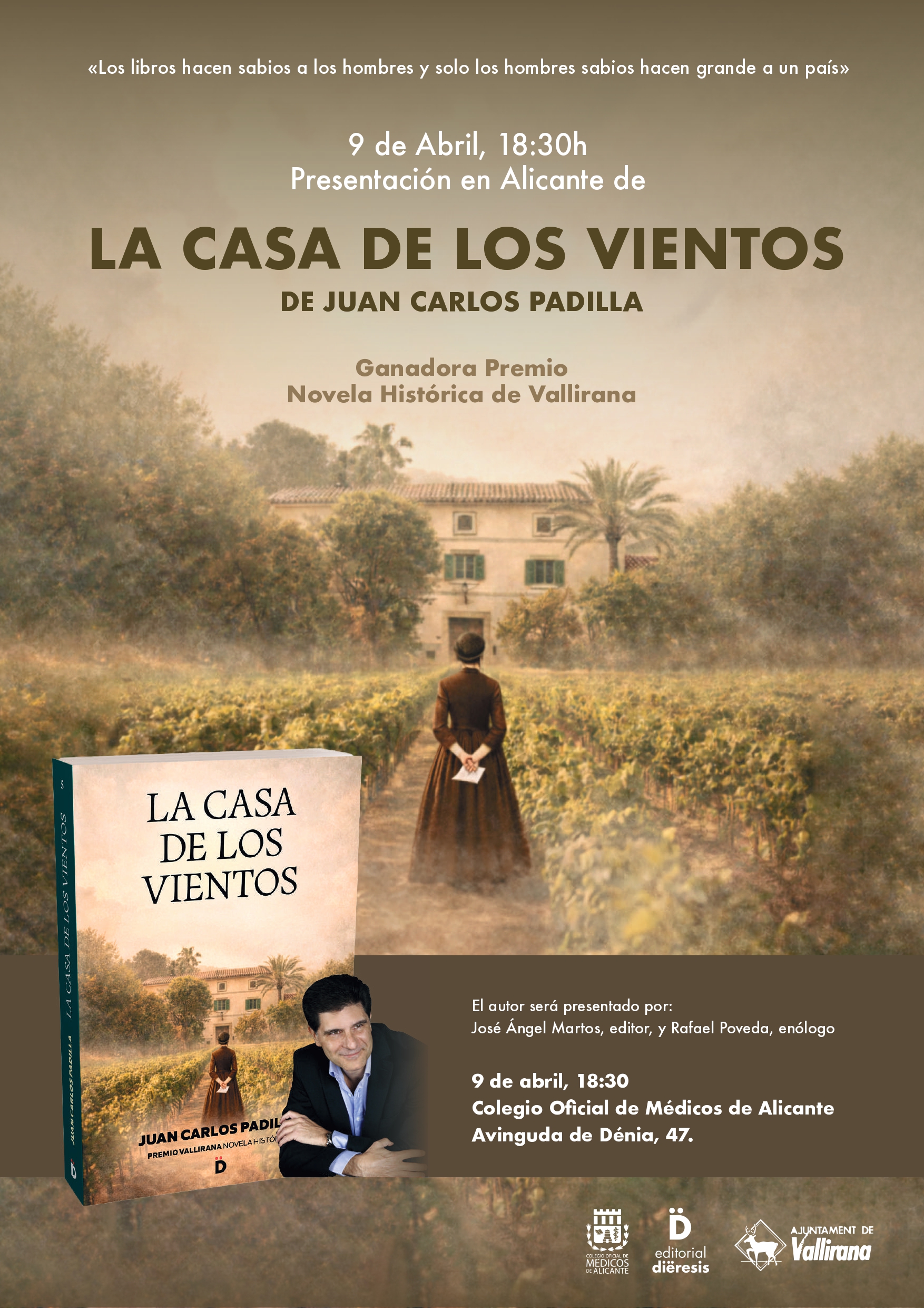 Presentamos «La casa de los vientos», la novela de Juan Carlos Padilla triunfadora del Premio de Vallirana