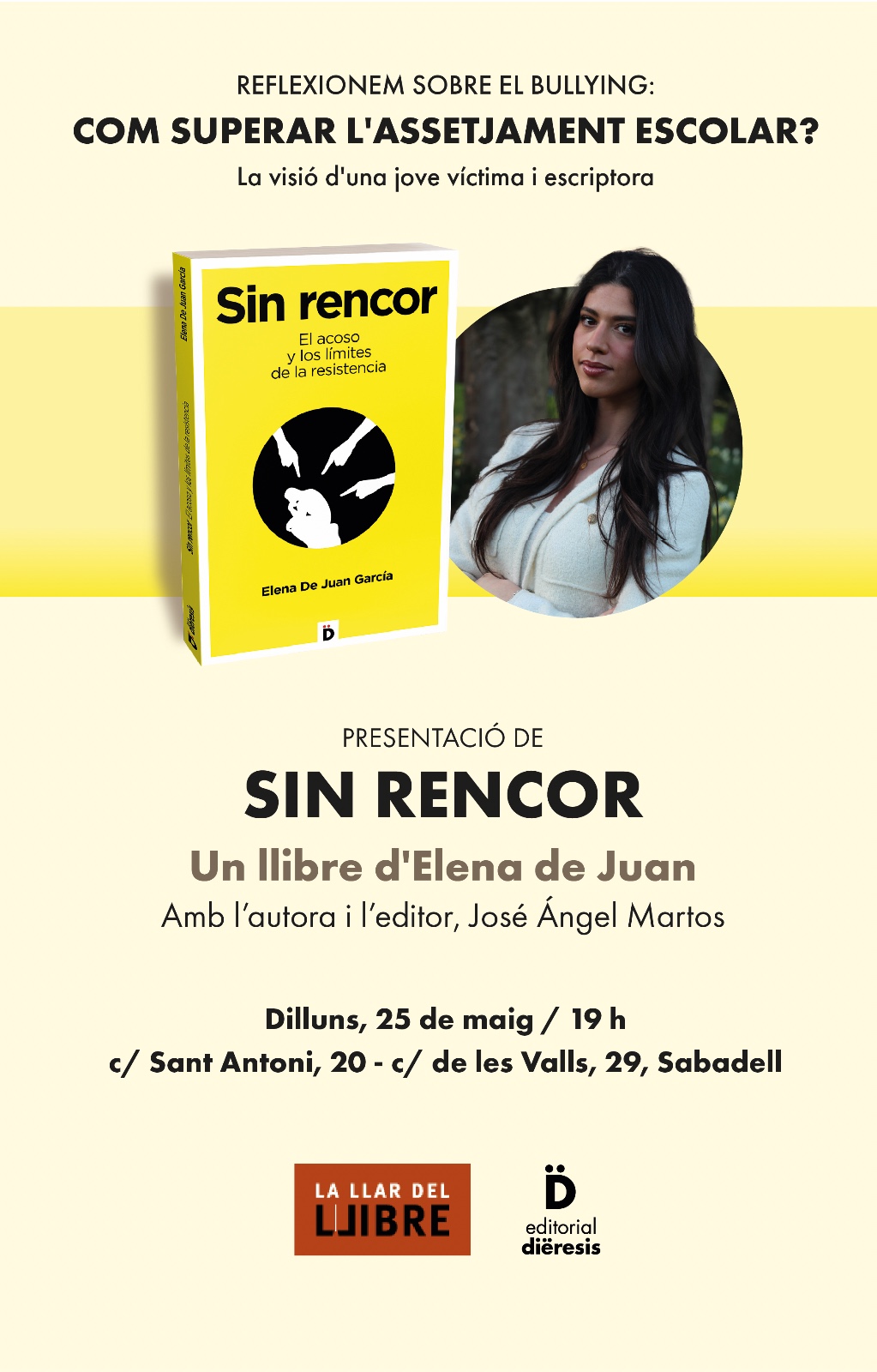25 de mayo: presentación de «Sin rencor» en Sabadell